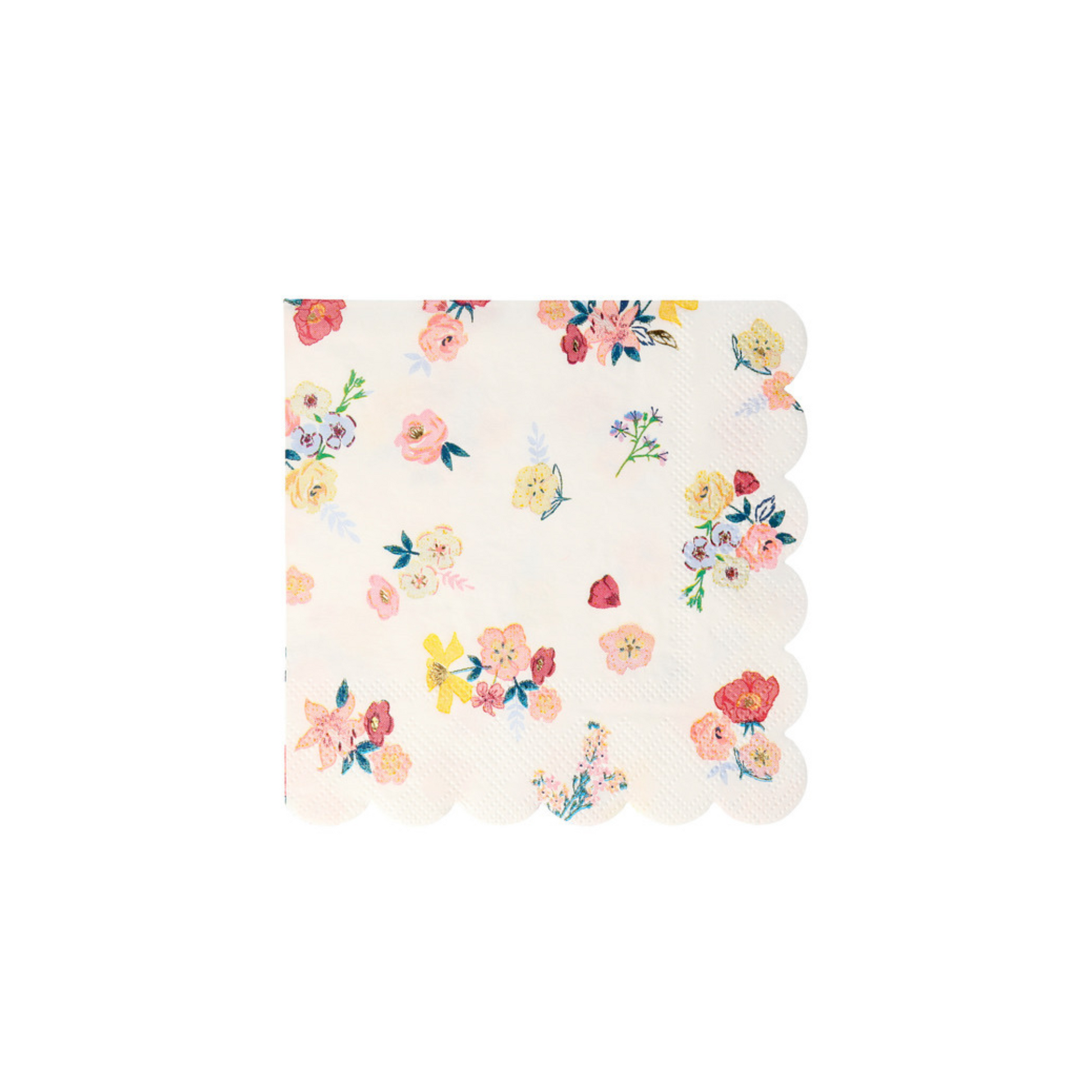 scalloped floral print napkins