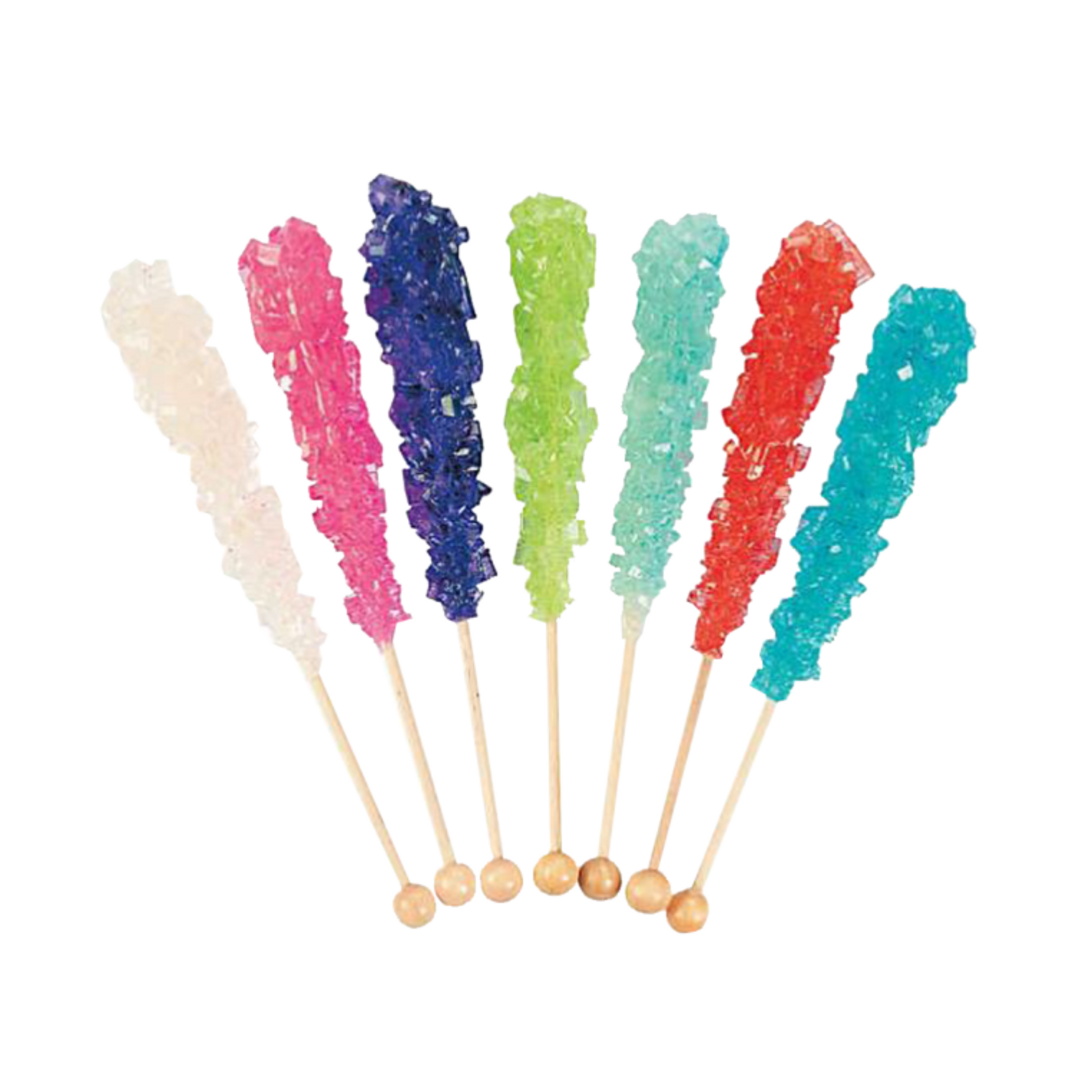 assorted rock candy on a stick