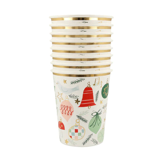 festive pattern christmas cups