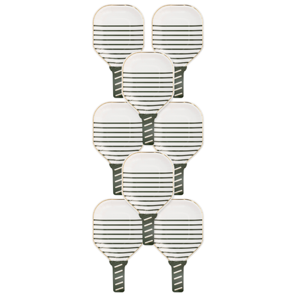 WHITE PADDLE SHAPED PLATES