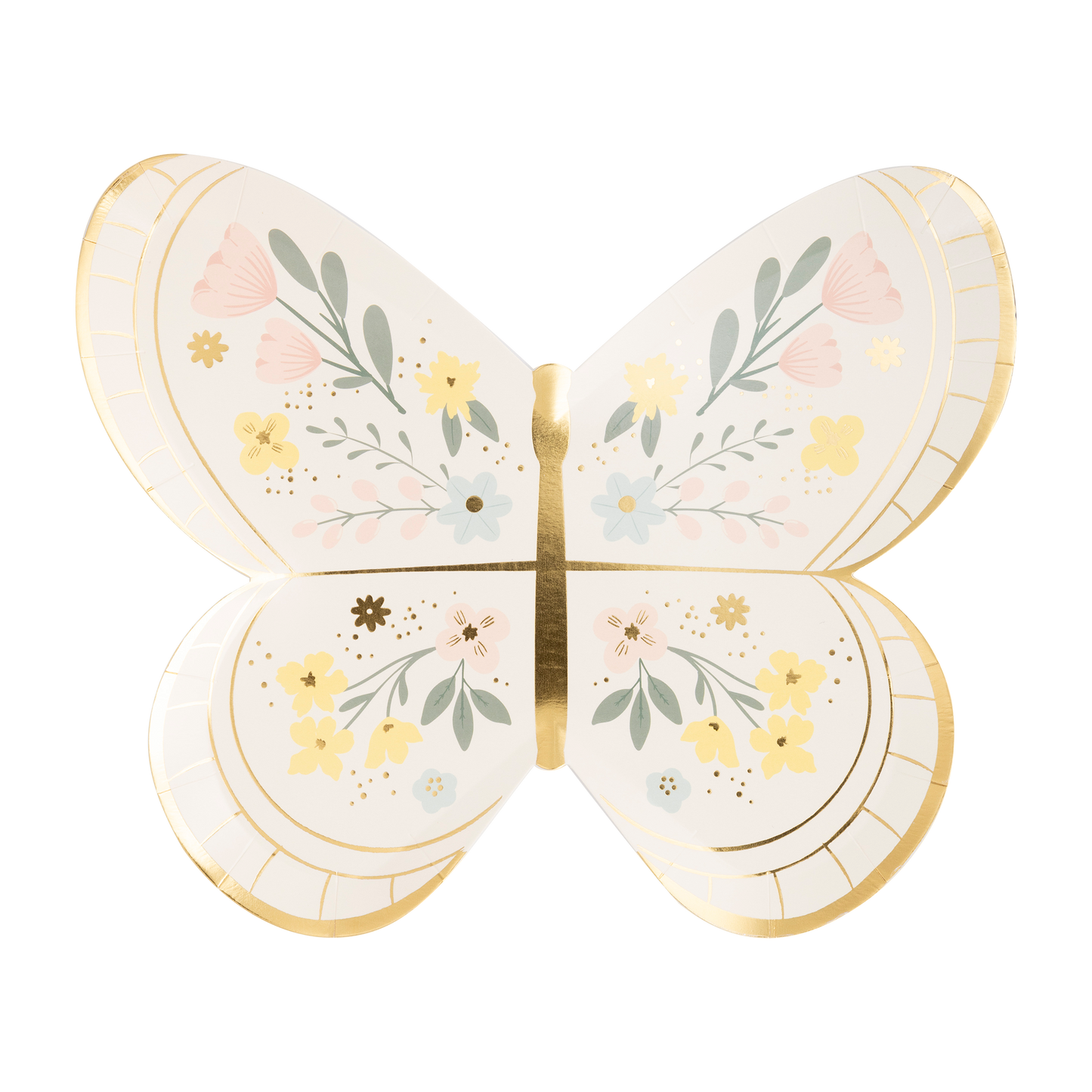 butterfly shaped paper plate with floral design.set of 8 with two designs. Pick up in Toronto and fast shipping in Canada.