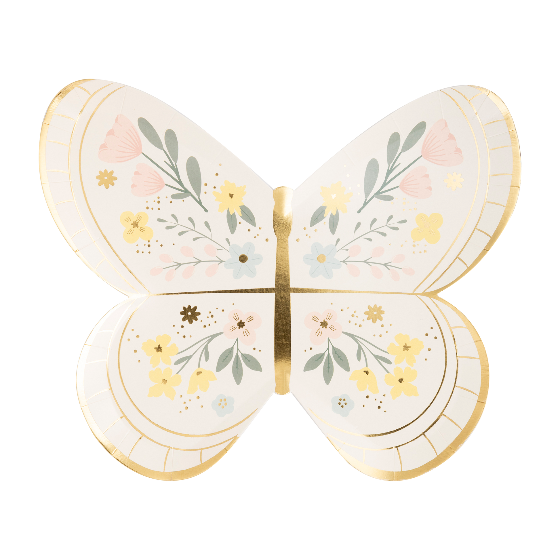 butterfly shaped paper plate with floral design.set of 8 with two designs. Pick up in Toronto and fast shipping in Canada.