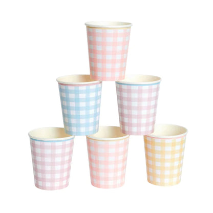 gingham cups by meri meri