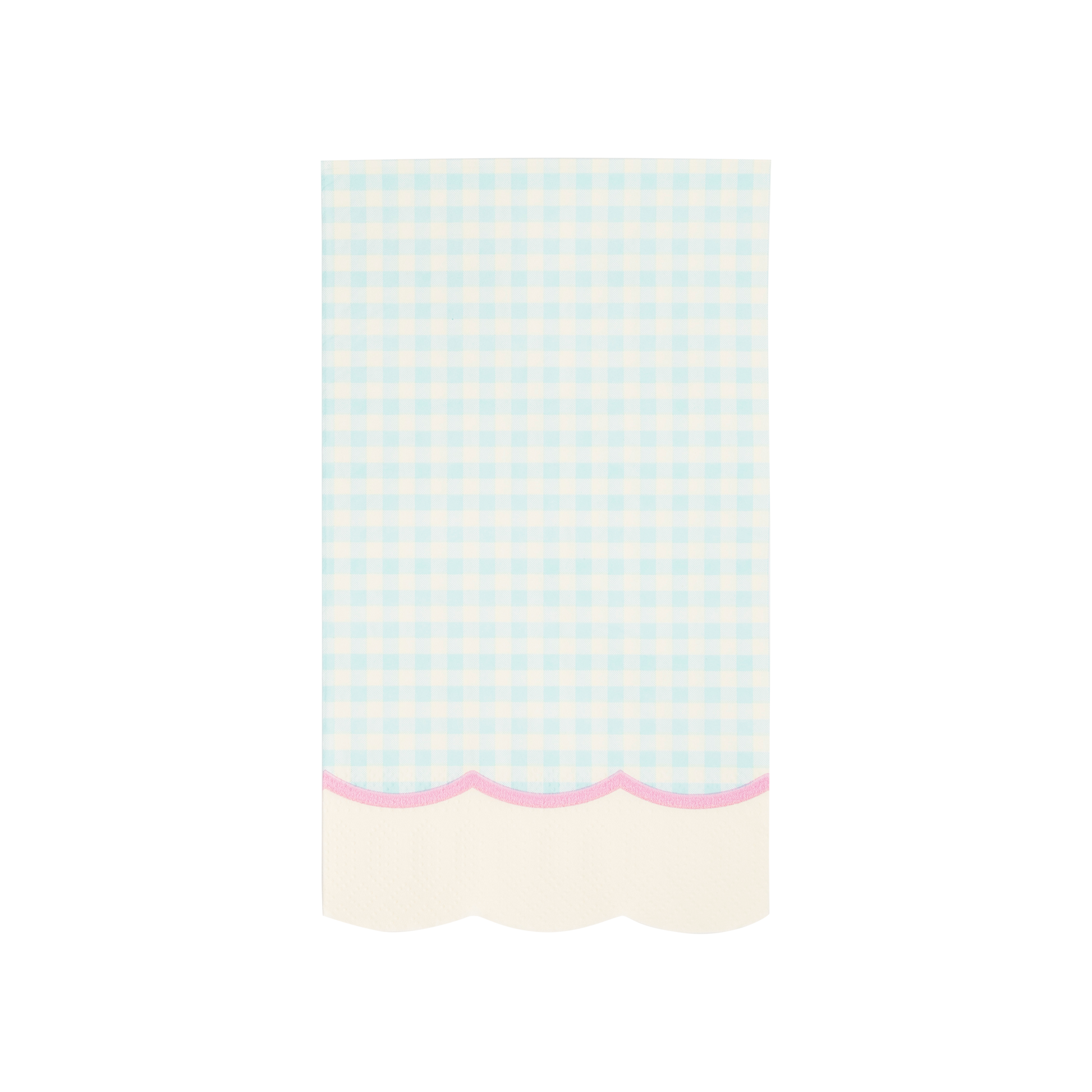 gingham napkin set in blue and purple 