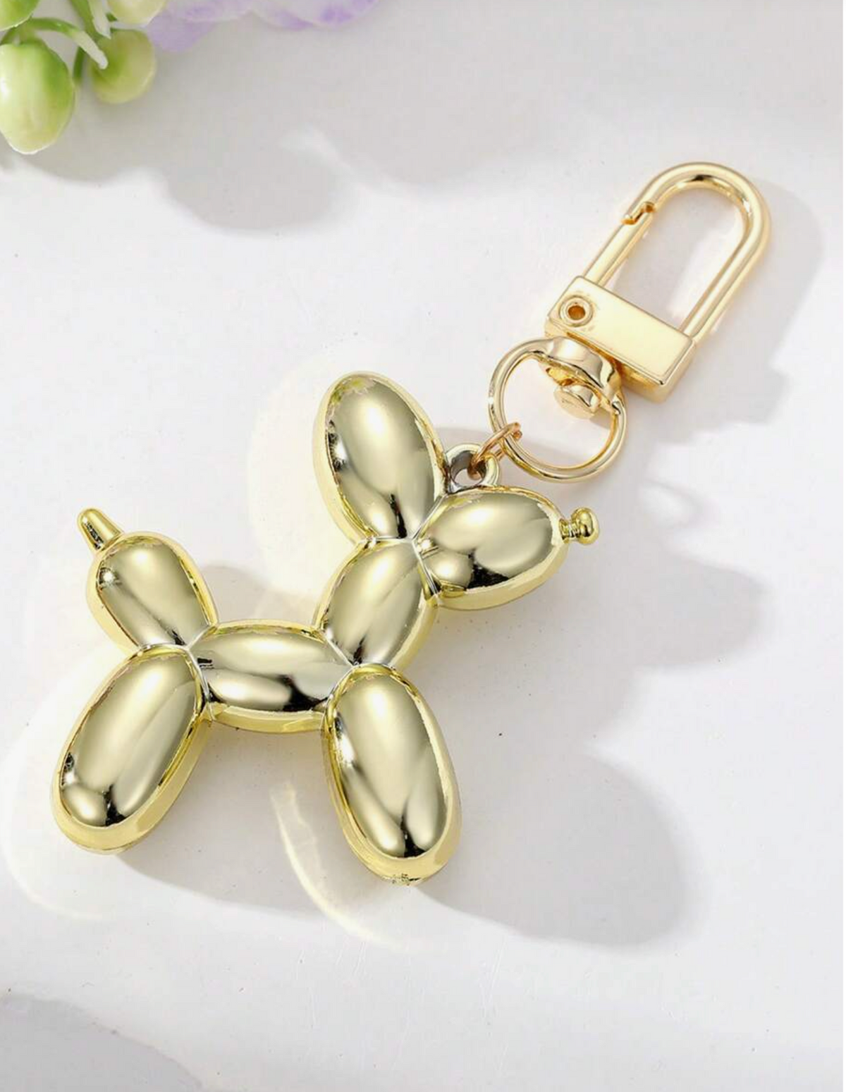 BALLOON DOG KEYCHAIN - GOLD
