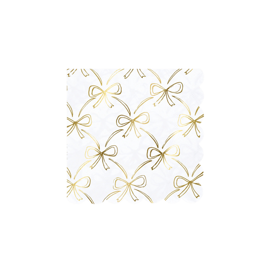 GOLD BOW SMALL NAPKINS BY MERI MERI
