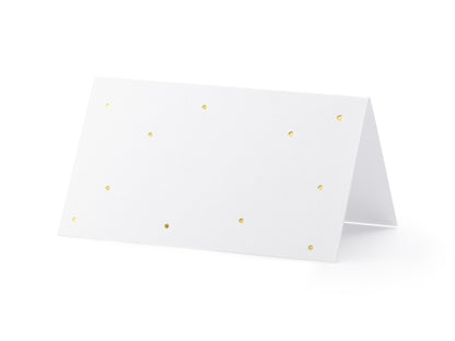 gold dots place cards 