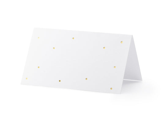 gold dots place cards 