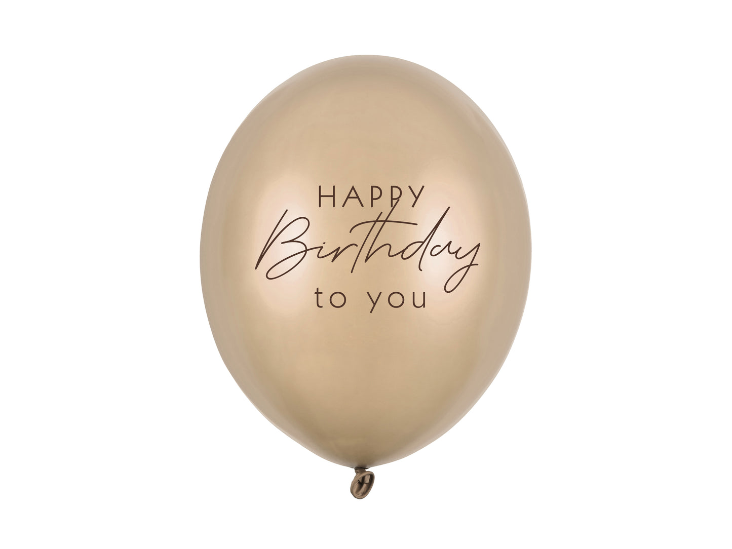 Metallic gold latex balloon with “Happy Birthday to You” print, perfect for Toronto birthday celebrations.