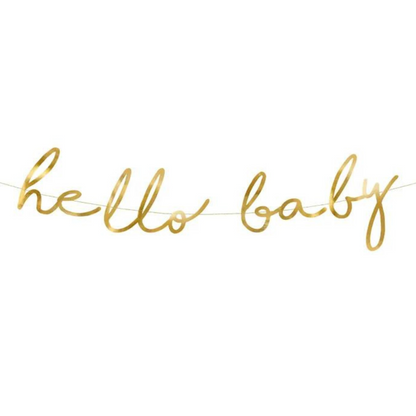 paper banner "hello baby"