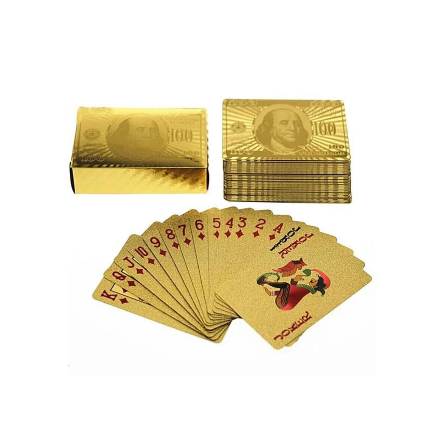 luxe gold playing cards
