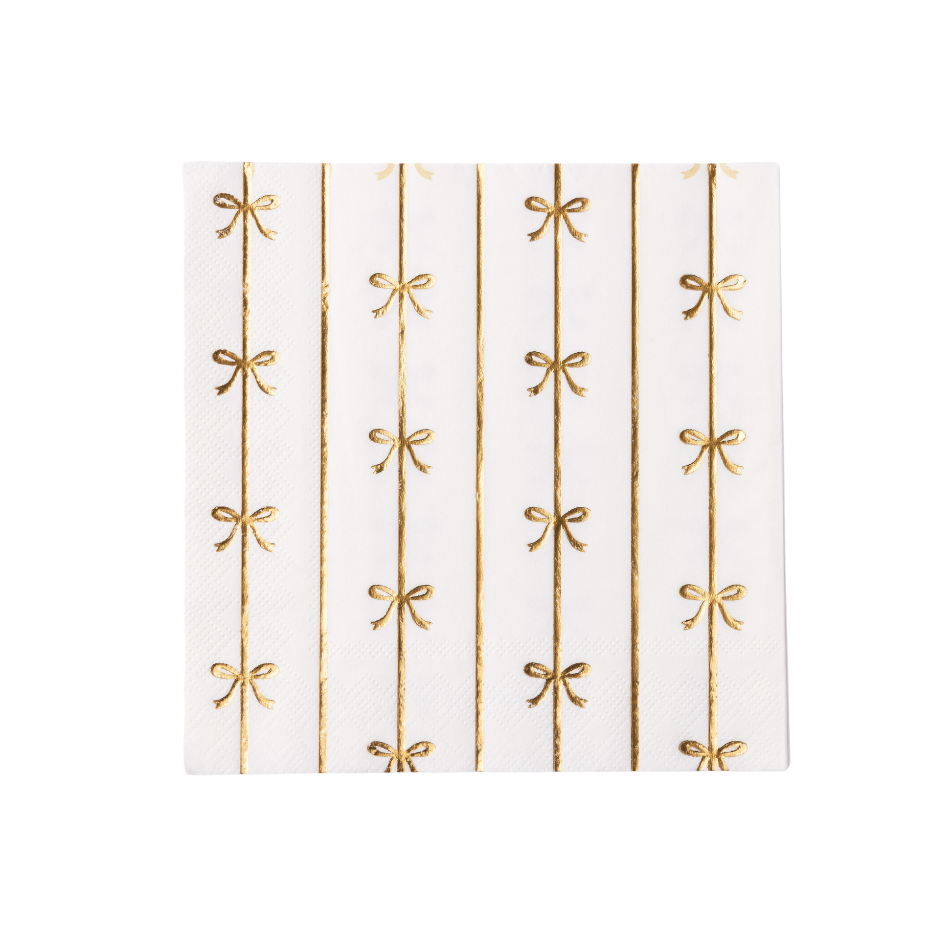 gold signature bow dinner napkins - 20 pieces 