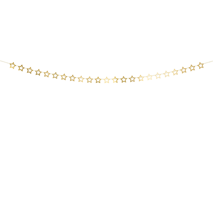 Metallic gold star paper garland available in Toronto and shipping across Canada
