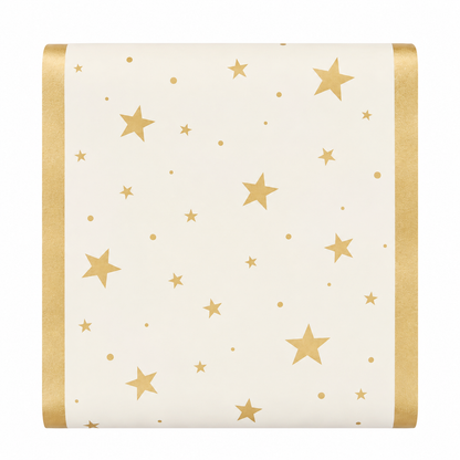 GOLD STARS PAPER TABLE RUNNER