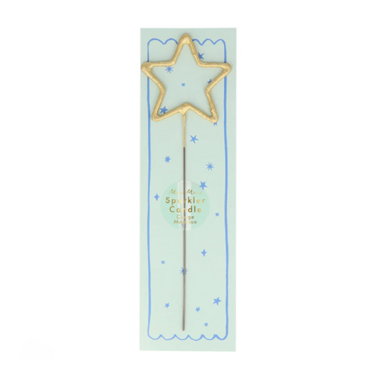 GOLD SPARKLER STAR CANDLE BY MERI MERI