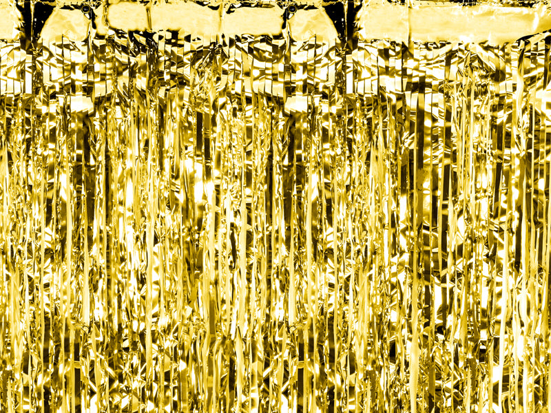 gold foil tassel curtain