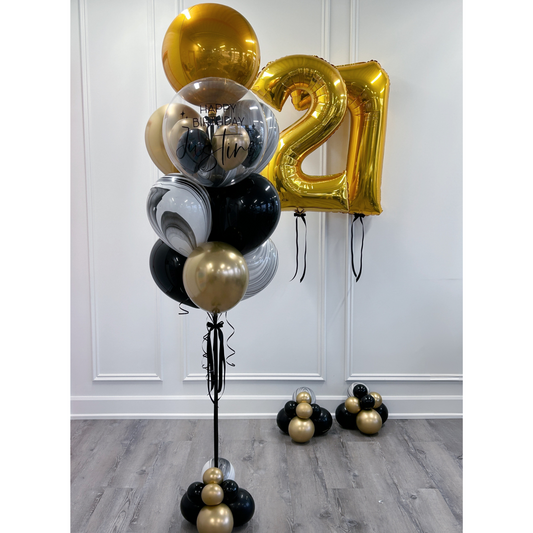 GOLD + MARBLE BIRTHDAY BALLOONS ✨