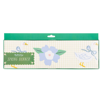 Spring goose banner packaging with floral and goose illustrations, sold in Toronto at Confetti My Party