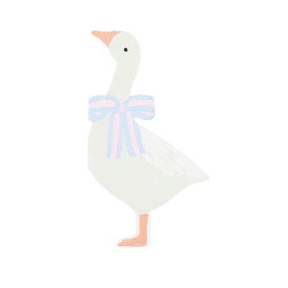 Goose shaped paper napkins by Meri Meri with pastel bow detail available at our Toronto party shop