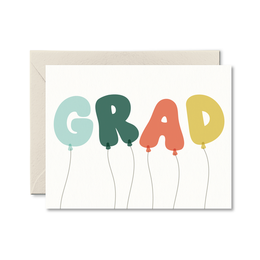 GRAD BALLOONS CARD