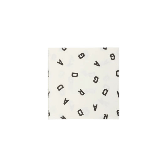 grad letters cocktail napkins - white with black letters