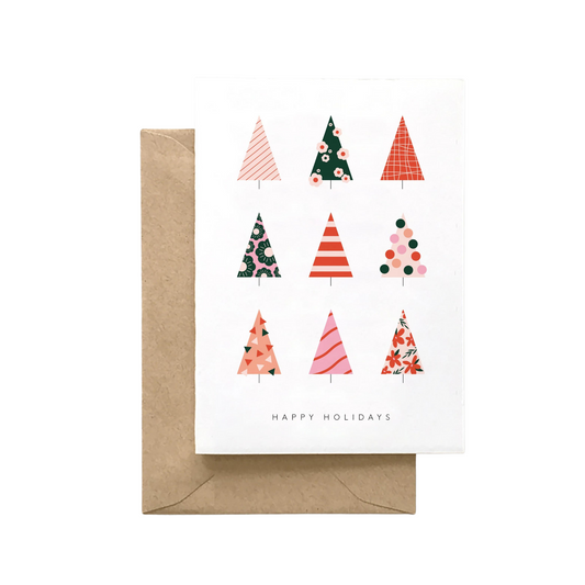 GRAPHIC TREES CHRISTMAS CARD