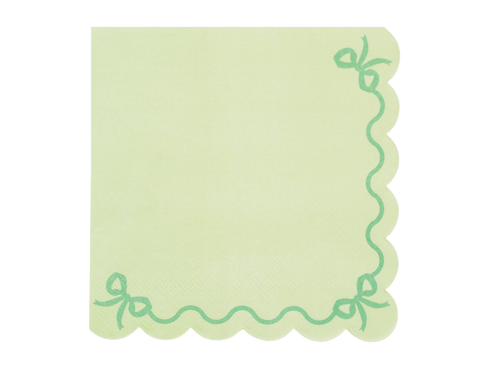 scalloped edge bow napkins 