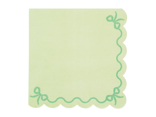 scalloped edge bow napkins 
