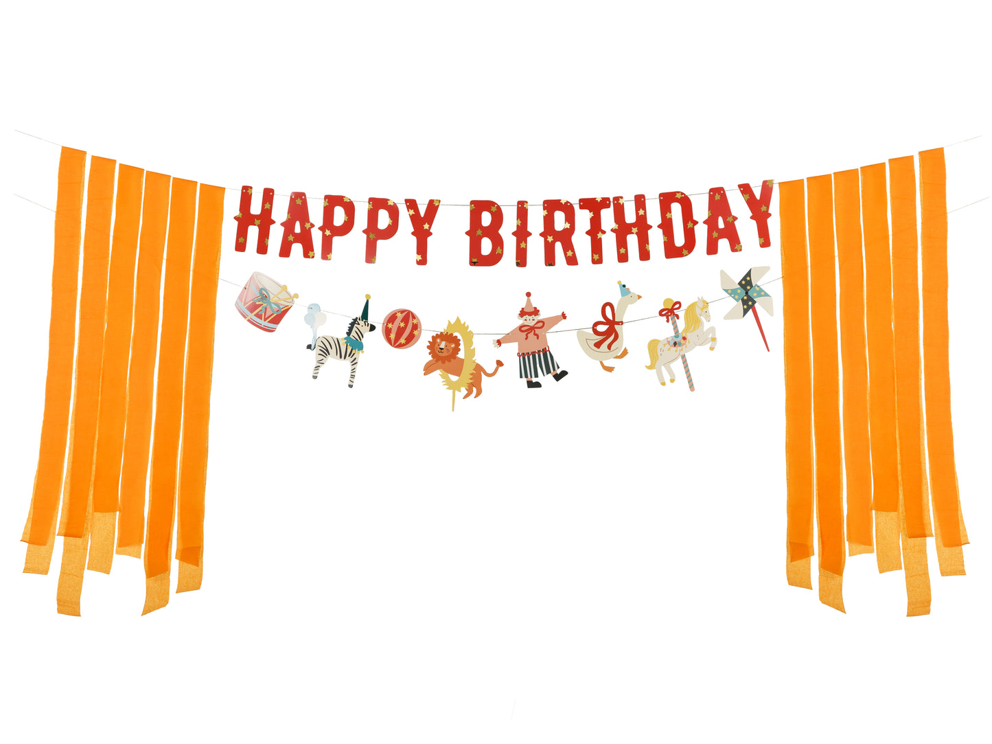 happy birthday circus icon banner 