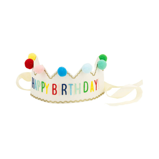 happy birthday felt crown 