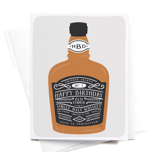 HBD whiskey greeting card