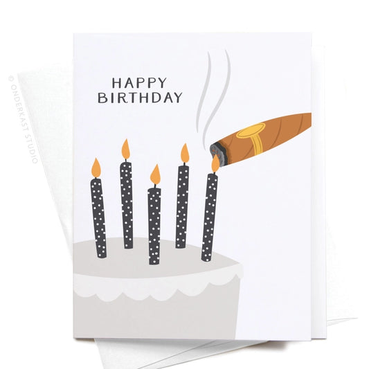happy birthday cigar greeting card