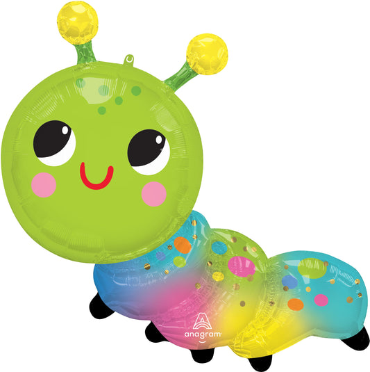 HAPPY CATERPILLAR FOIL BALLOON
