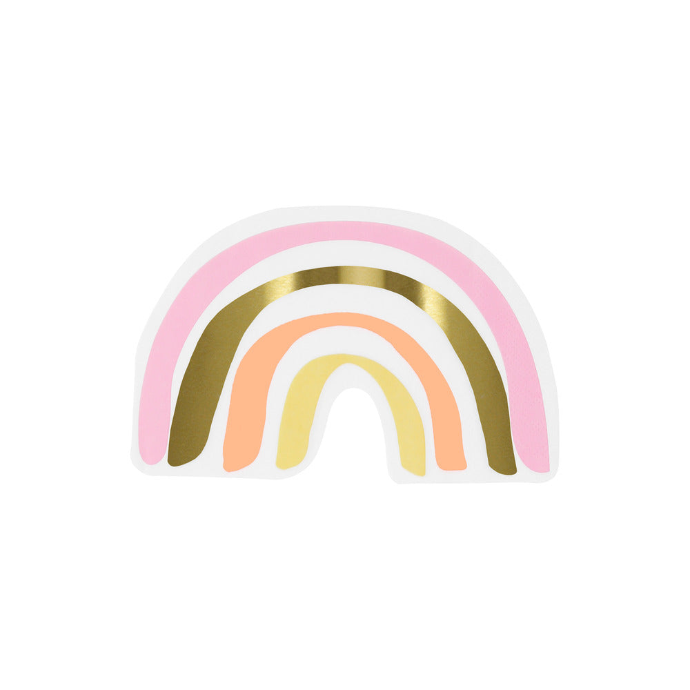 happy face icons napkins by meri meri - rainbow