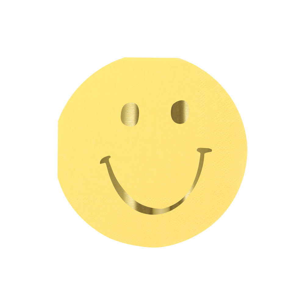 happy face icons napkins by meri meri -smiley face