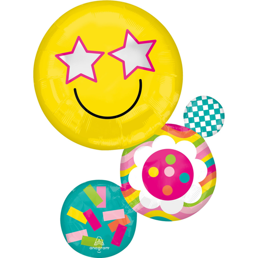 HAPPY VIBES SUPERSHAPE FOIL BALLOON