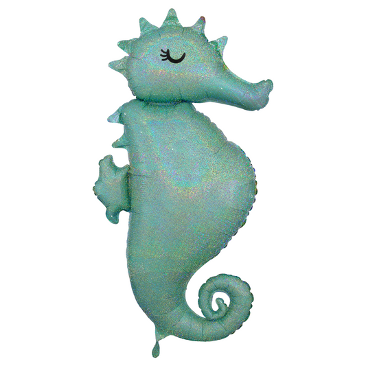 HOLOGRAPHIC SEAHORSE FOIL BALLOON