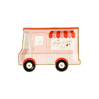 HUGS AND KISSES TRUCK SHAPED PLATES