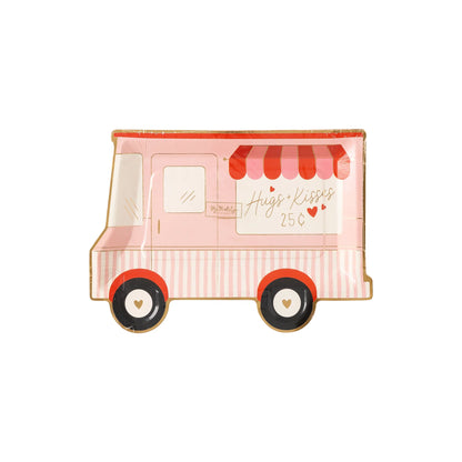 HUGS AND KISSES TRUCK SHAPED PLATES