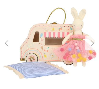ice cream bunny mini suitcase doll by meri meri