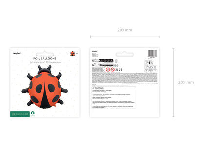 ladybug matte foil balloon packaging sold in Toronto ships Canada wide.
