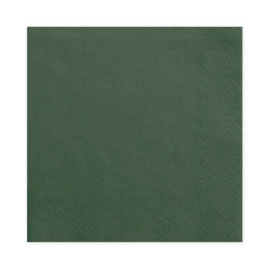 large deep green napkin