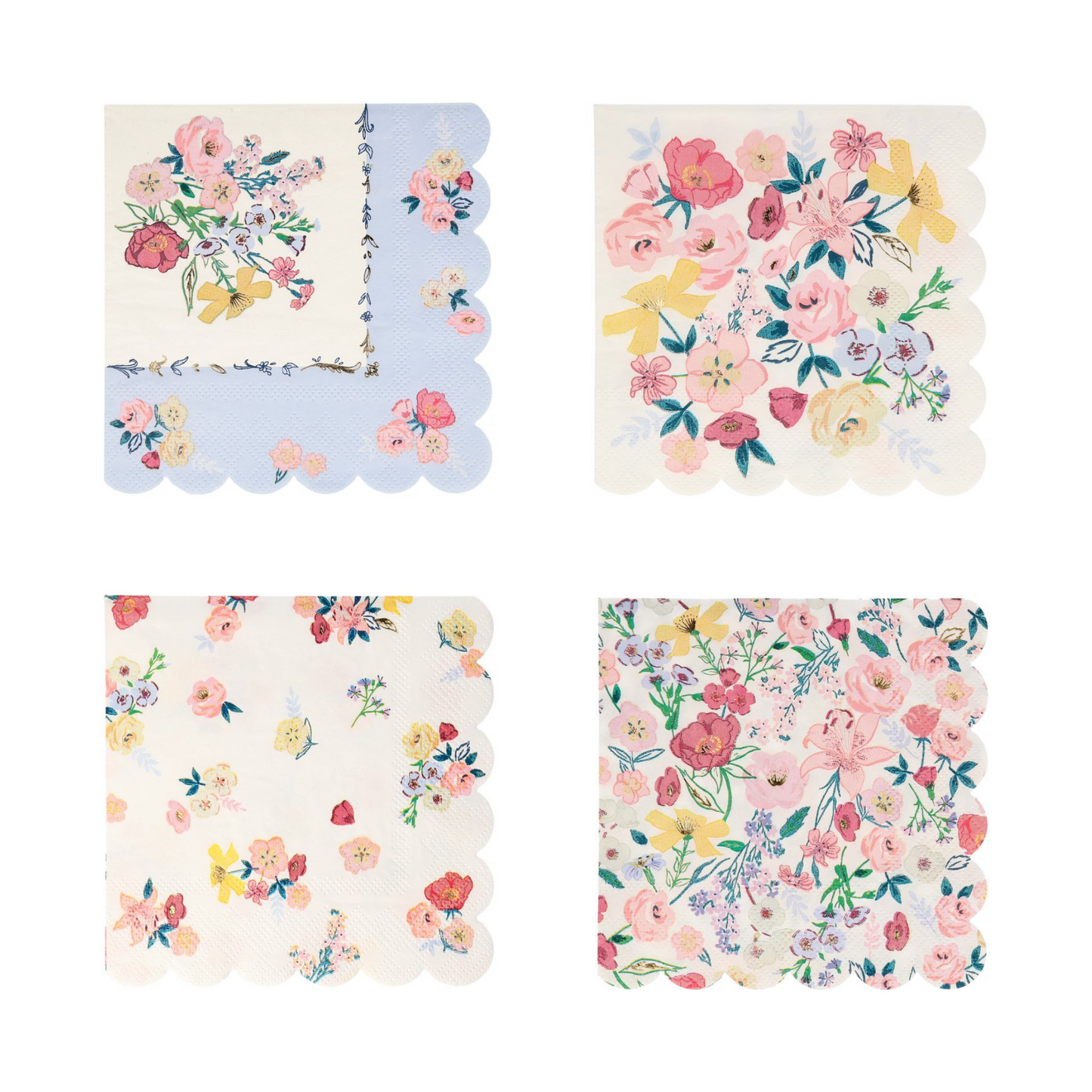 english garden small napkins by meri meri