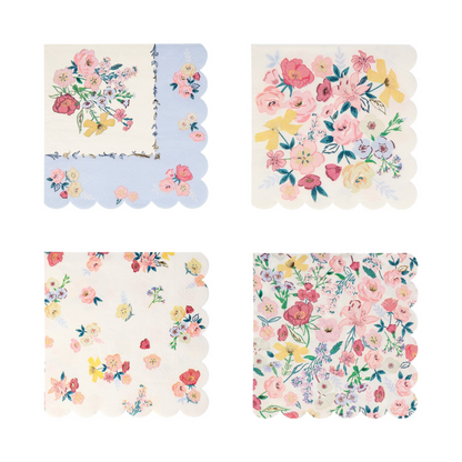 english garden small napkins by meri meri