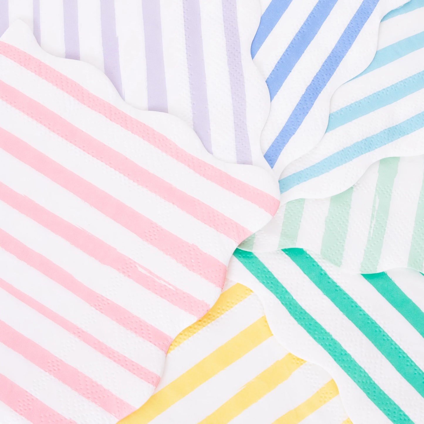 large stripe dinner napkins by meri meri - pack of 16 in 8 colours 