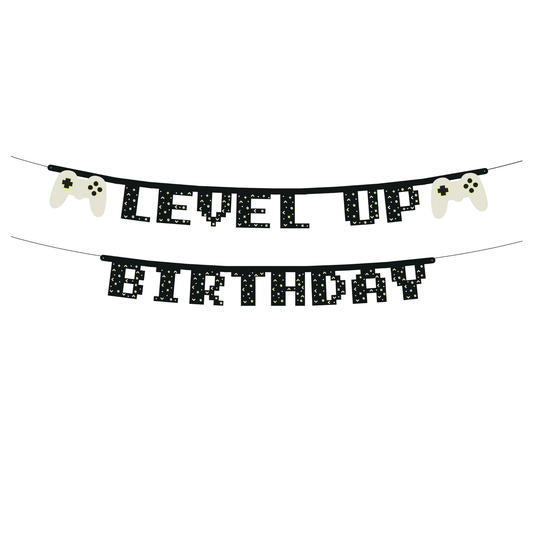 'LEVEL UP BIRTHDAY' GAMER BANNER