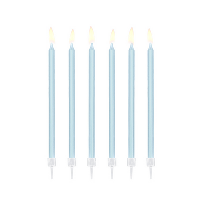 light blue birthday candles