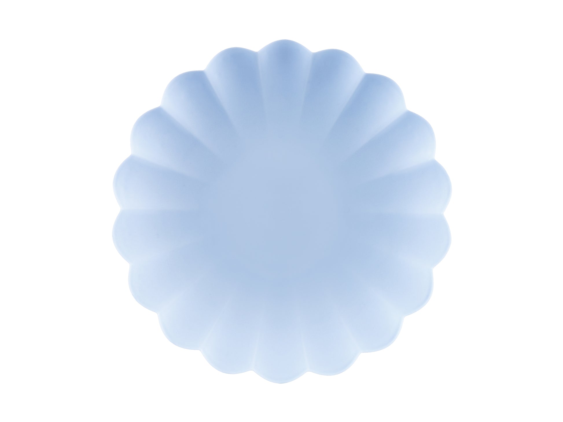 light blue reusable scalloped plates - pack of 4
