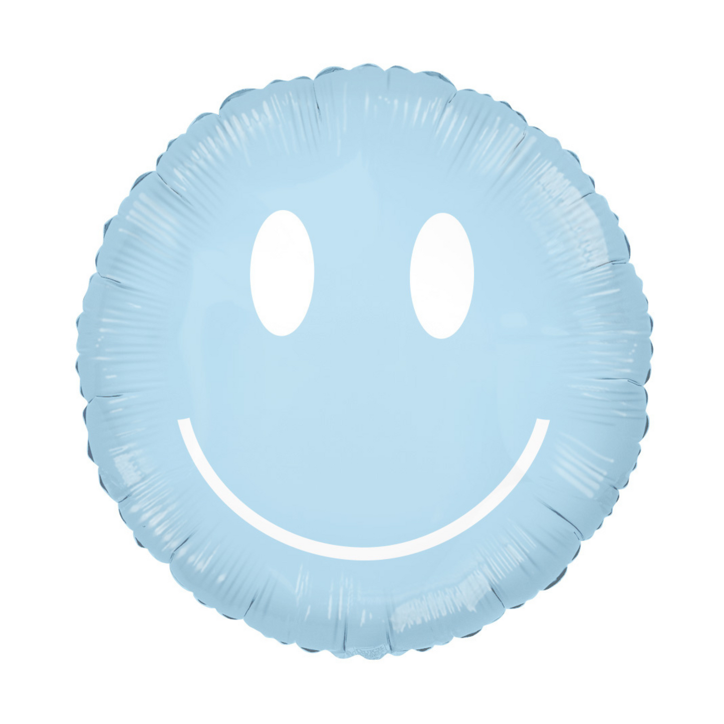 SOFT BLUE SMILEY FOIL BALLOON