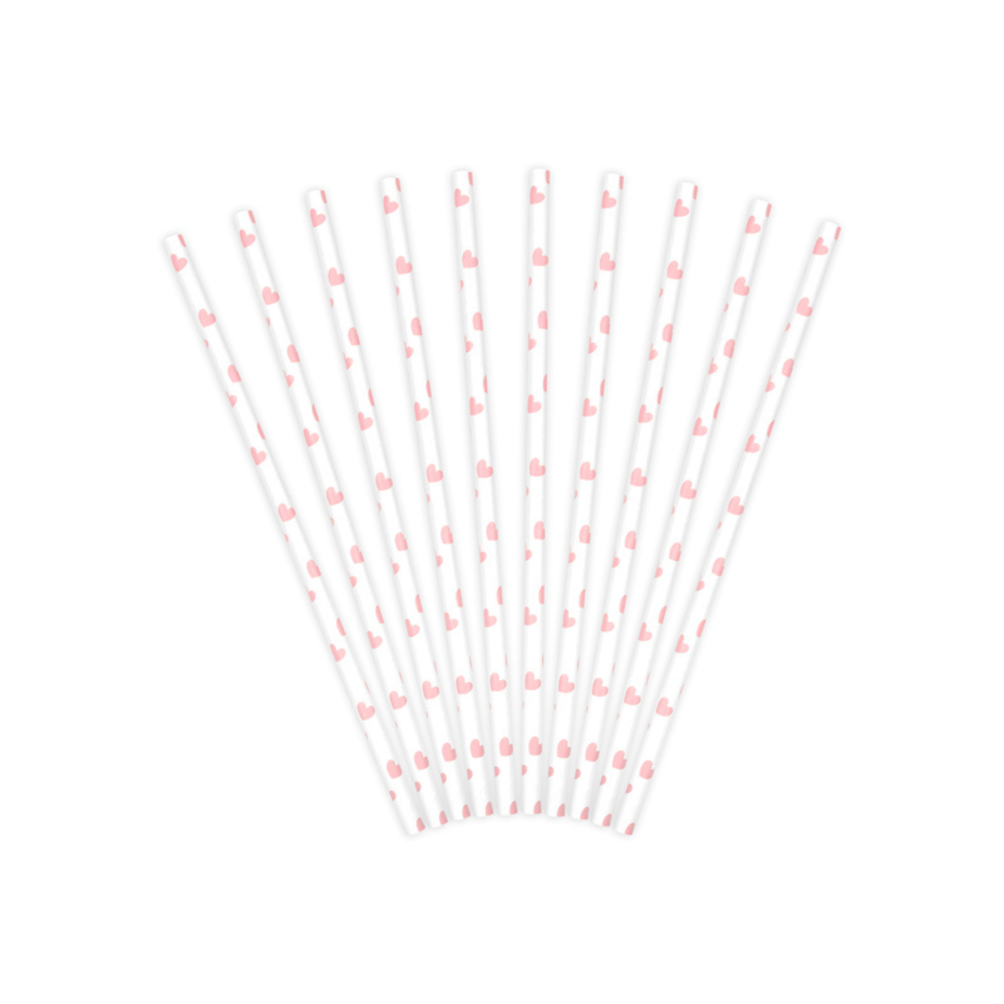 LIGHT PINK HEARTS PAPER STRAWS CONFETTIMYPARTY light-pink-hearts-paper-straws-confettimyparty